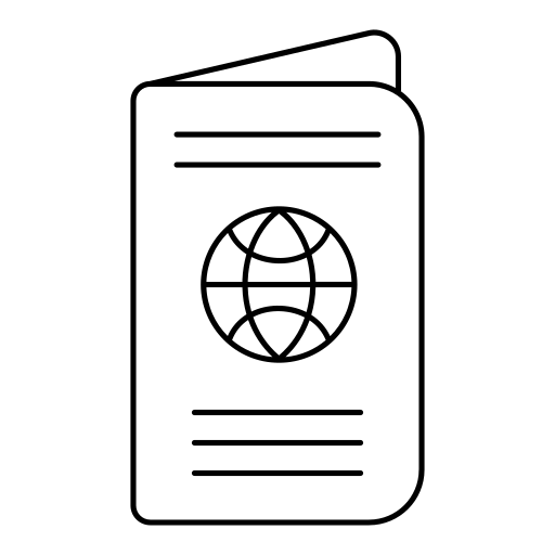 Student visa support line icon